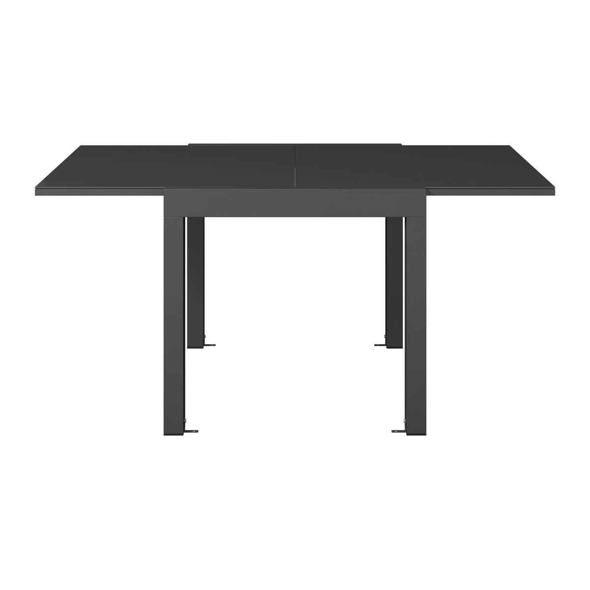 Balkontisch London - Dunkelgrau, MODERN, Glas/Metall (160/75/80cm) - Beldano