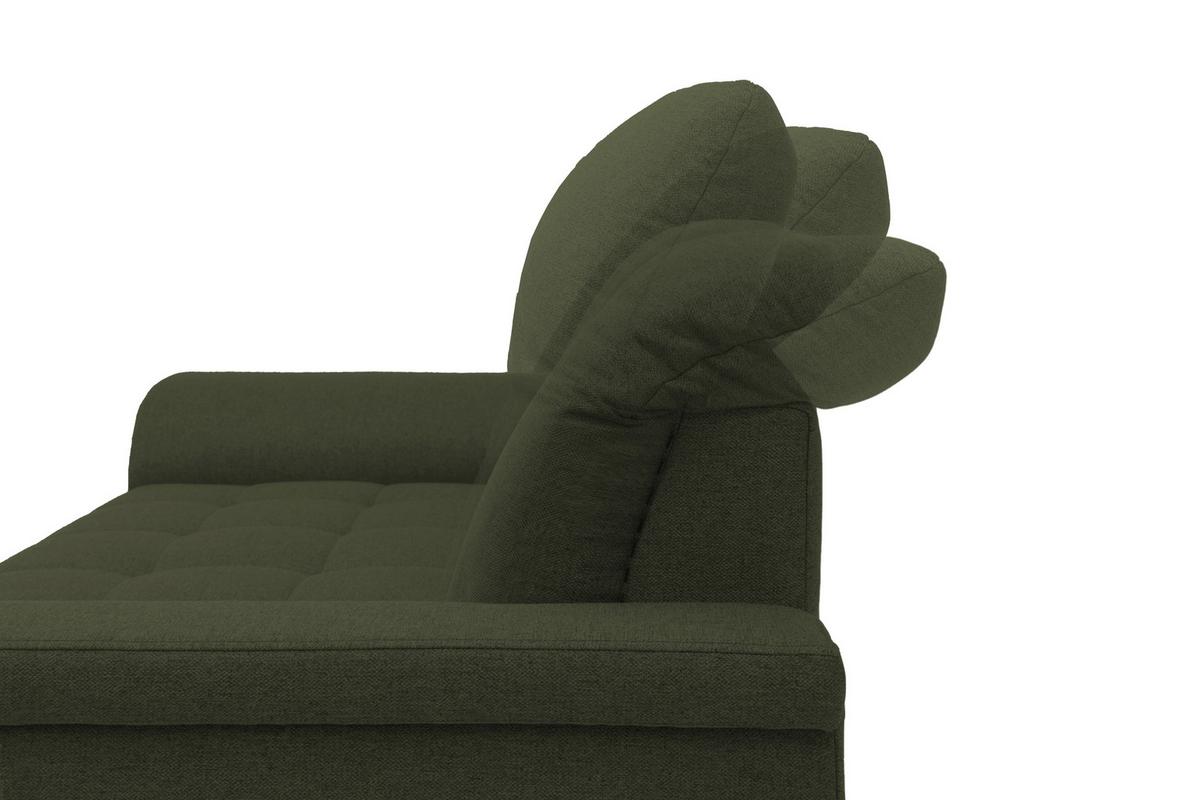 2-sitzer-sofa Mit Kopfteil Verstellbar Franzi Grün - Chromfarben/Grün, KONVENTIONELL, Textil (210/81/105cm) - MID.YOU