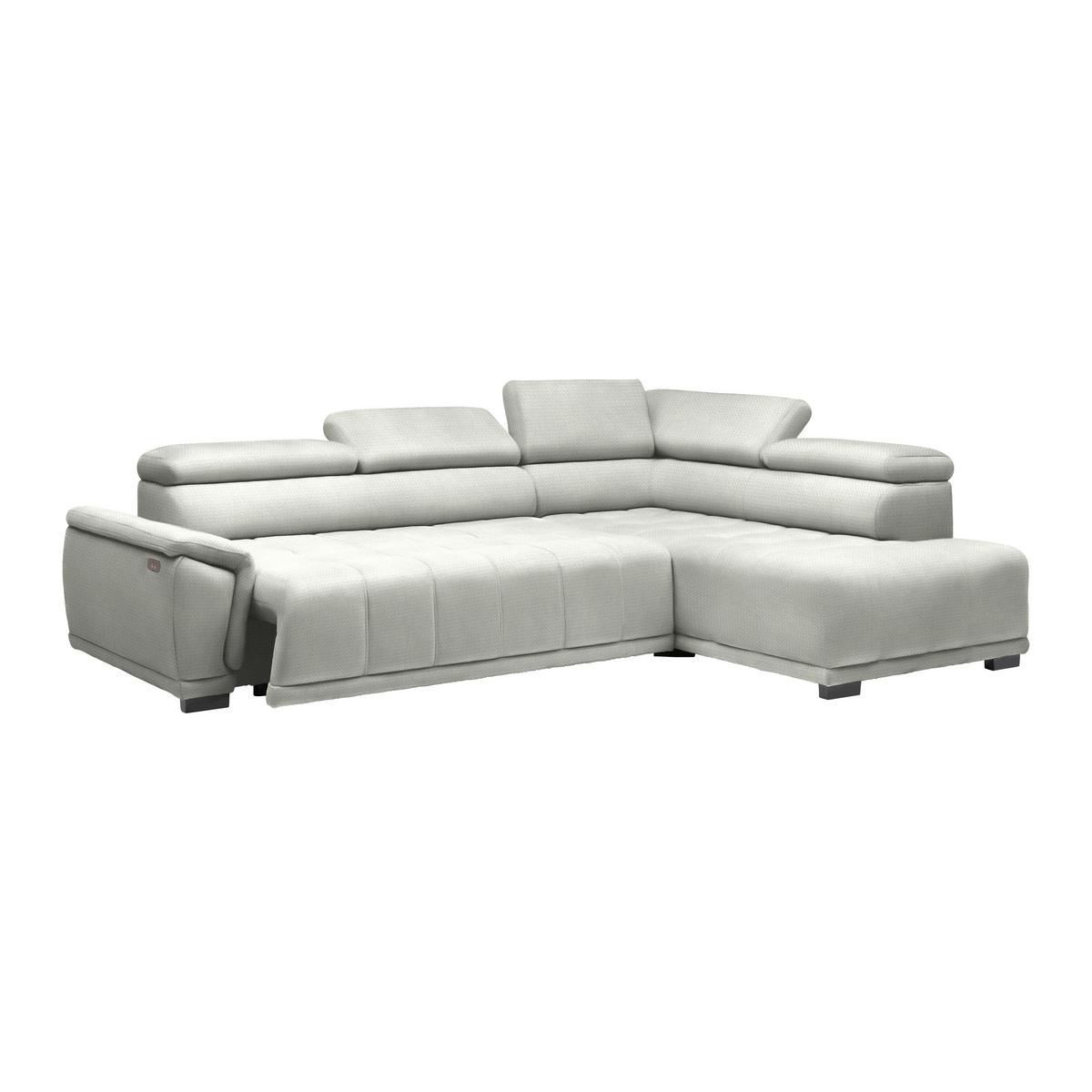 Rohová sedačka GRINALDI, pravá, piesková - čierna/piesková, Modern, textil/plast (283/206cm) - Premium Living