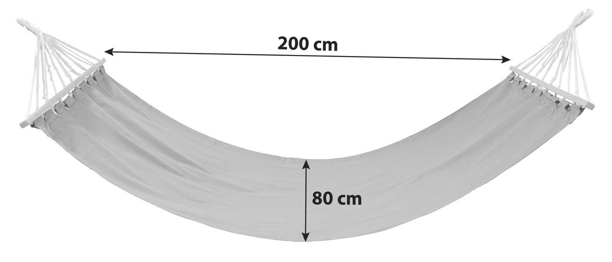 Függőágy Relaxe - szürke, Konventionell, textil (80/200cm) - Ondega
