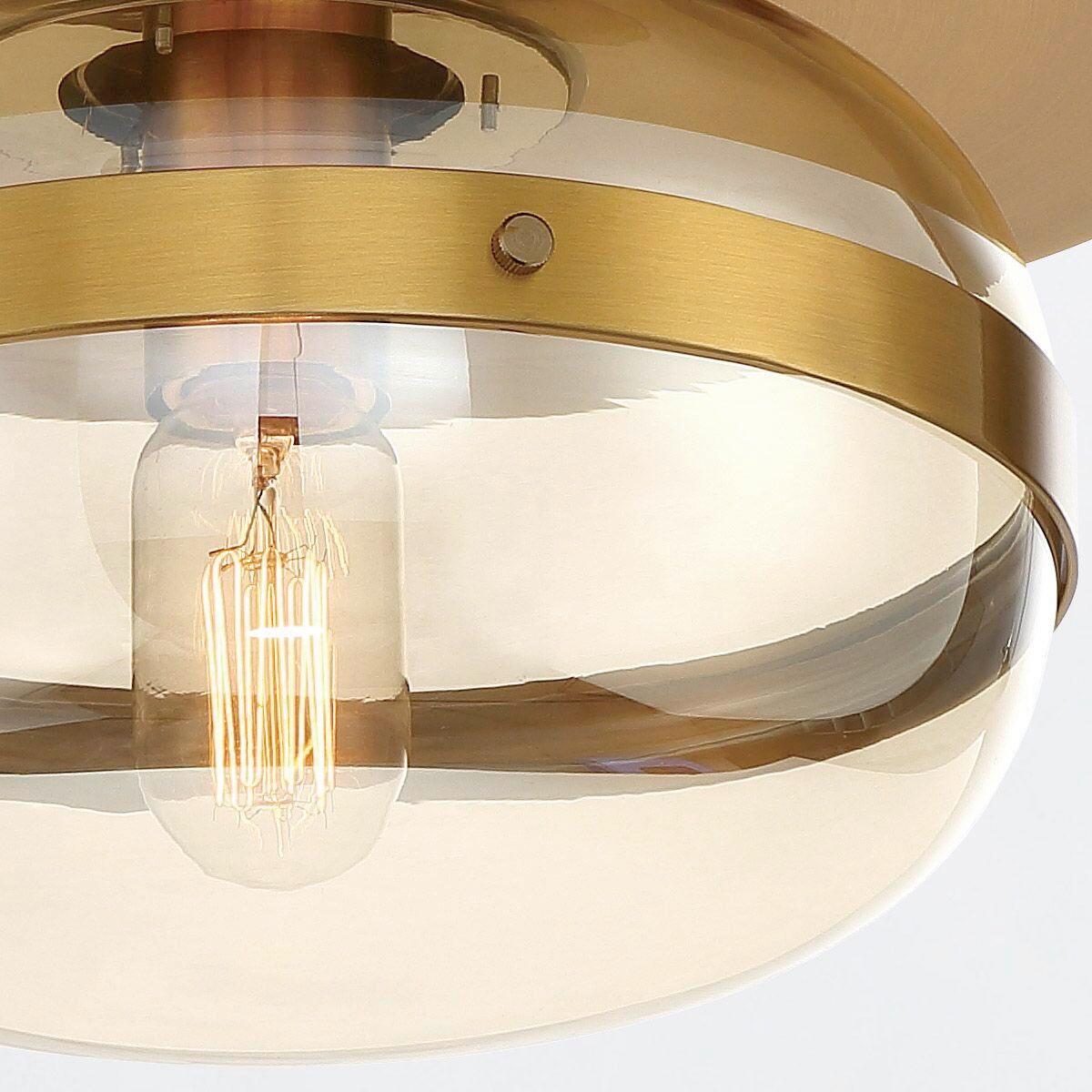 Mennyezeti Lámpa Qn-Nottingham-F-S-Ab - sárgarézszínű, Konventionell, üveg/fém (25/19cm) - Elstead Lighting