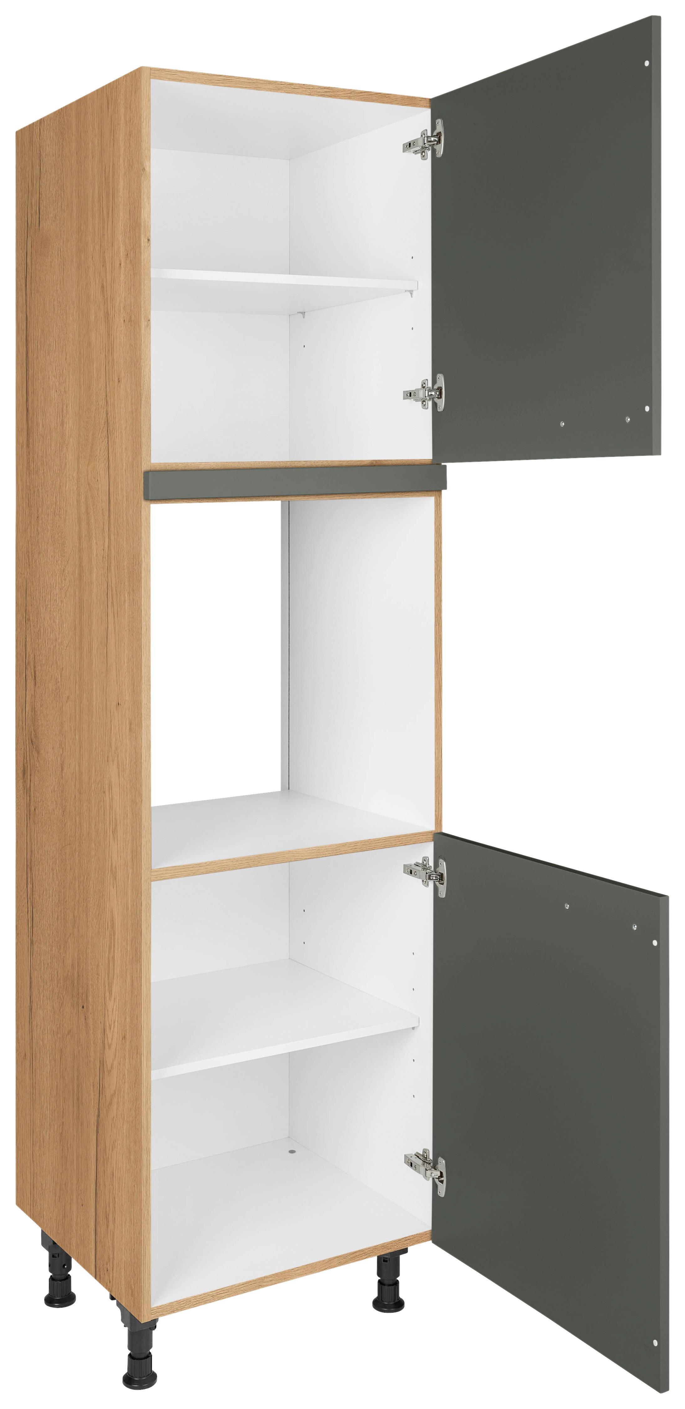 Geräteumbauschrank Easytouch - Eichefarben/Grün, MODERN, Holzwerkstoff (60/216,6/58cm) - Nobilia
