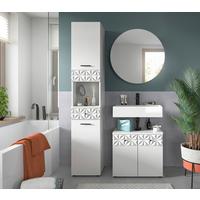 Badezimmer Prisma Weiß B: 95 Cm - Schwarz/Weiß, MODERN, Holzwerkstoff (95cm) - MID.YOU