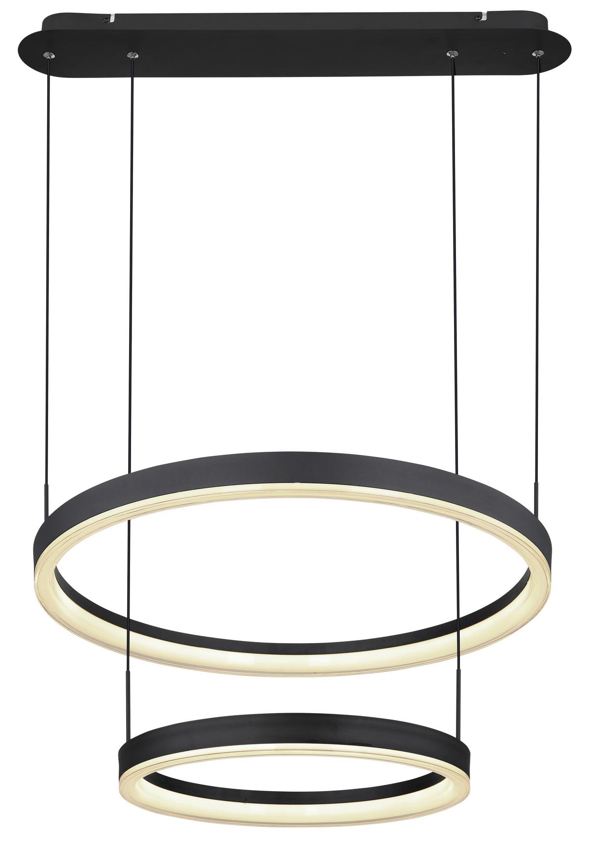 LED-Hängeleuchte 67189h - Goldfarben/Opal, Design, Kunststoff/Metall (66,5/60/150cm) - Globo