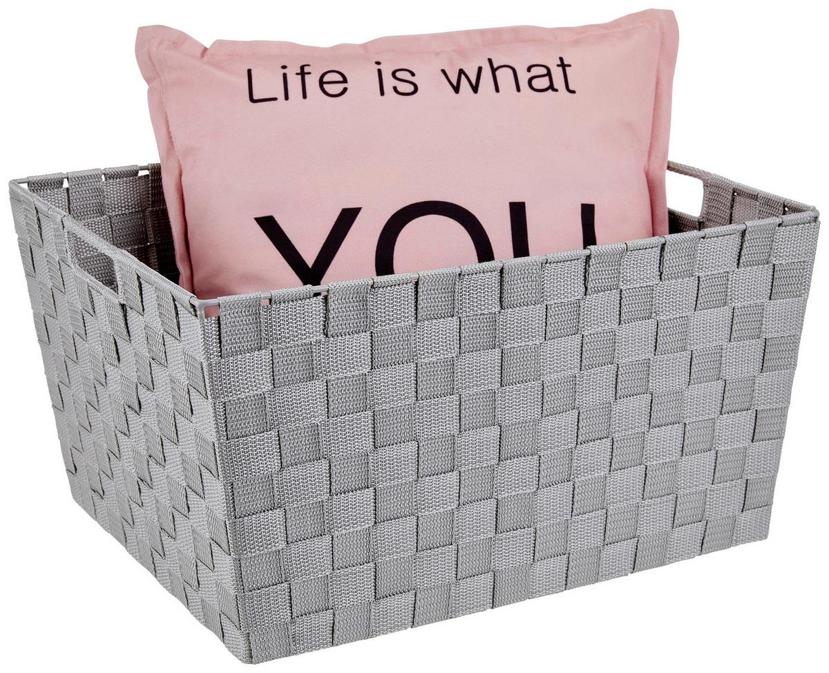 Regalkorb Carolyn - Grau, Basics, Kunststoff - Ondega