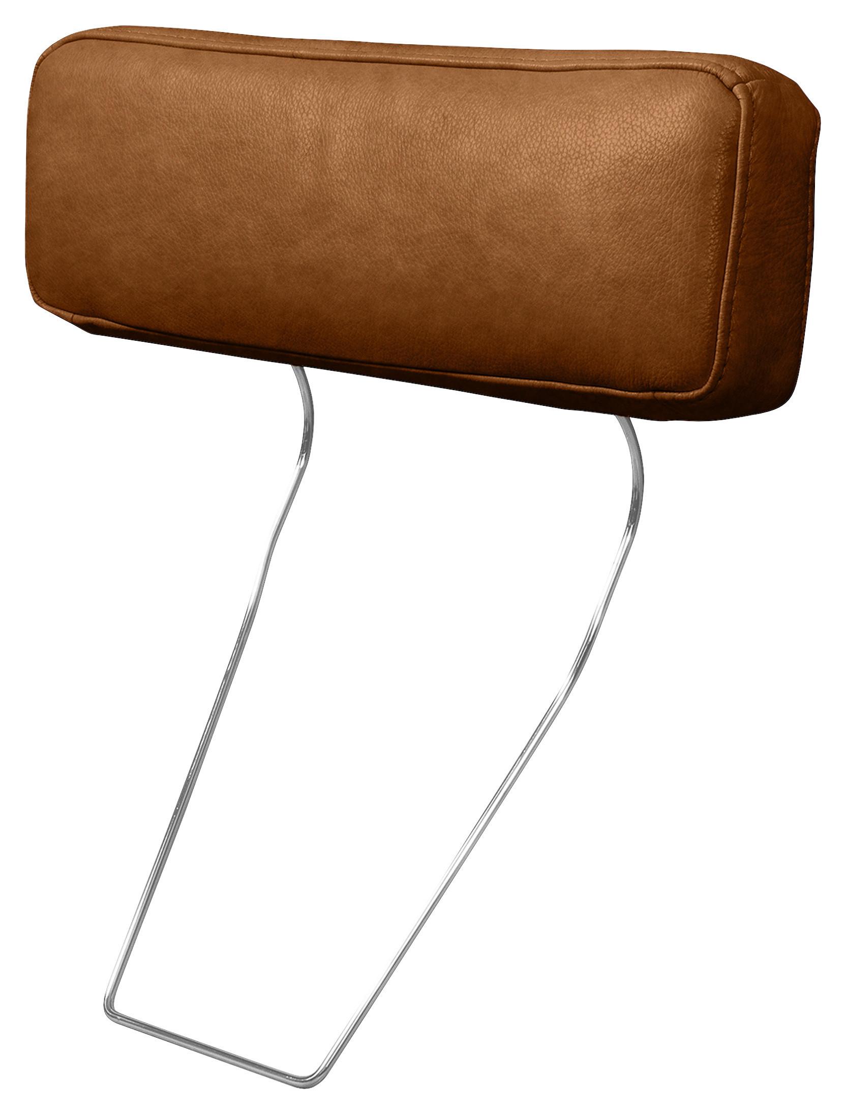 Kopfstütze Spring, Cognac B: 52 cm - Cognac, Design, Leder (52/17/14cm) - Livetastic