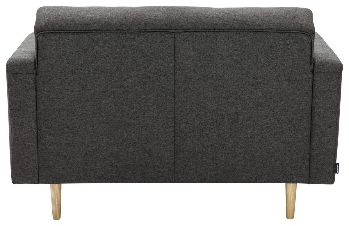 2-Sitzer-Sofa + Schlaffunktion Jasmin mit Armlehnen Anthrazit - Eschefarben/Anthrazit, MODERN, Textil (128/81/83cm) - Max Winzer