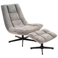 Relaxsessel Sofia Chenille Grau, B: 77 Cm - Schwarz/Grau, MODERN, Textil/Metall (77/88/94cm)