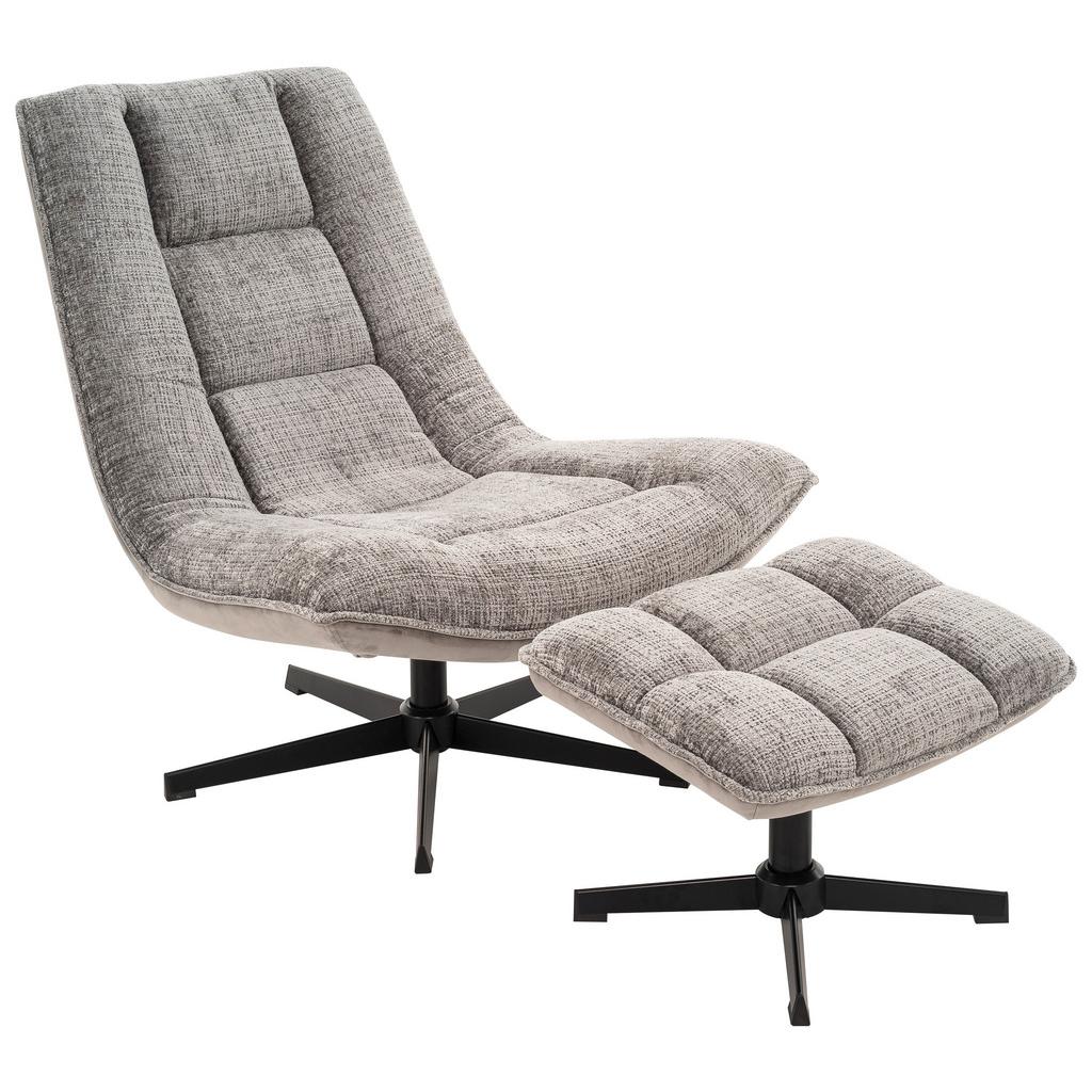 Relaxsessel Sofia Chenille Grau, B: 77 cm