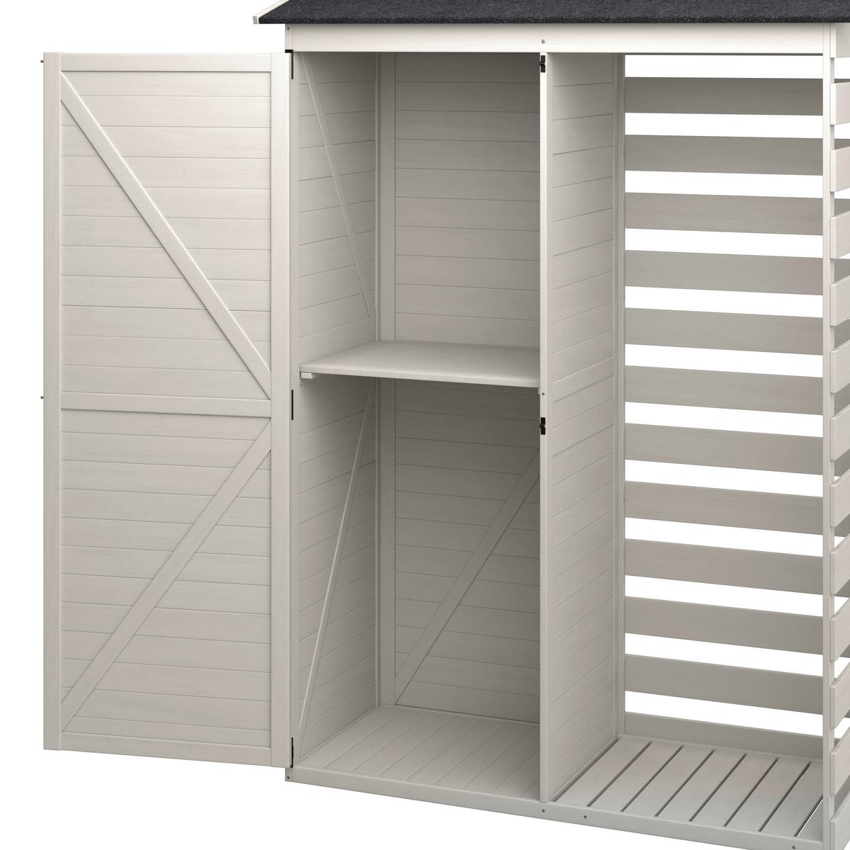 DOMČEK NA NÁRADIE VERA - biela, Modern, drevo (130/55/180cm) - Bessagi Garden