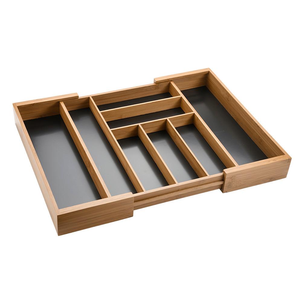 Besteckeinsatz Aus Bambus Variabel, BxH: 35-58x43 cm