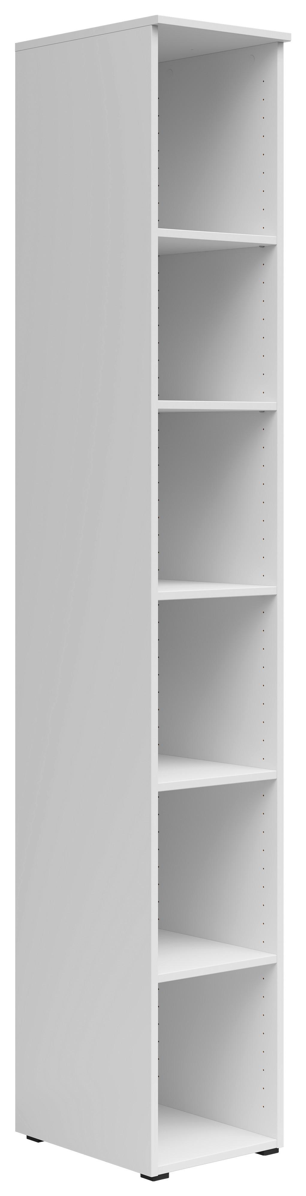 Regál Cabinet š: 30cm - biela/antracitová, Modern, kompozitné drevo/plast (30/195/40cm)