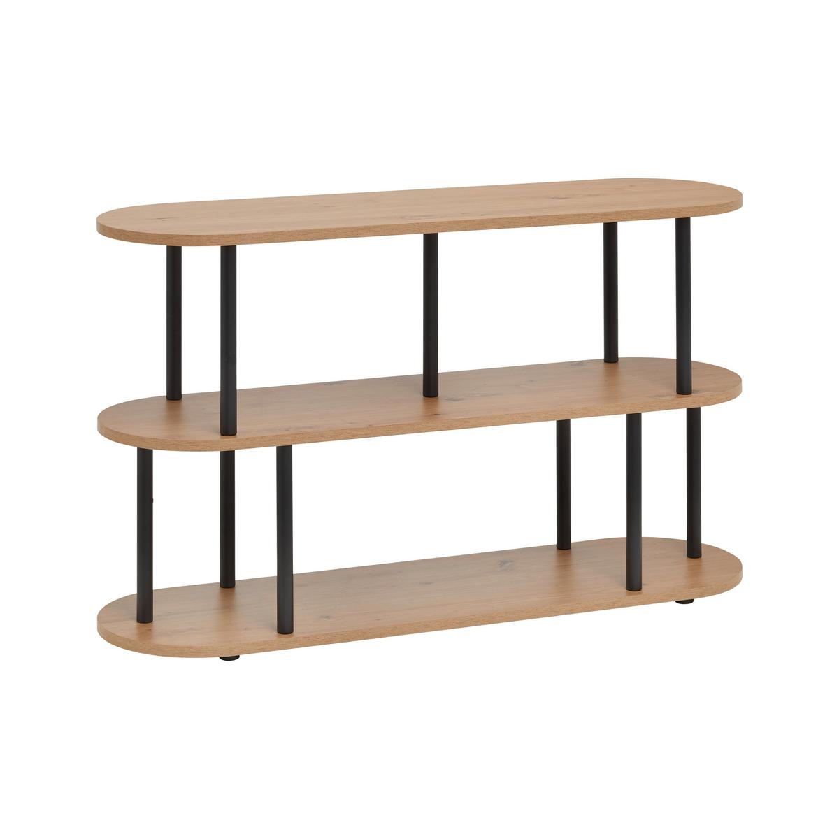 REGÁL NIMO -EXKLUSIV- - černá/dub artisan, Moderní, kov/kompozitní dřevo (110/66/32cm) - Mömax