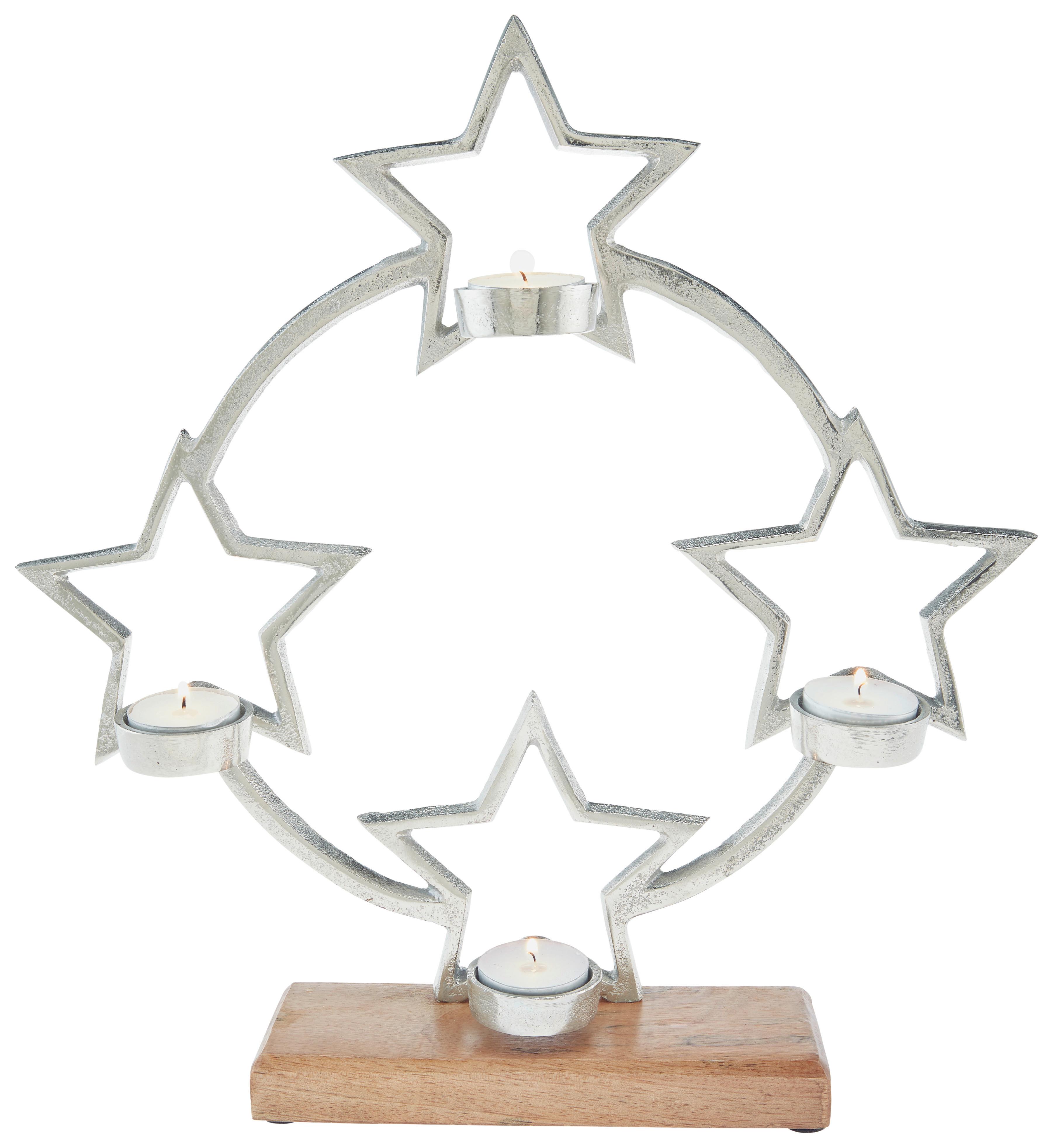 Teelichthalter Drew Holz/metall Für 4 Teelichter