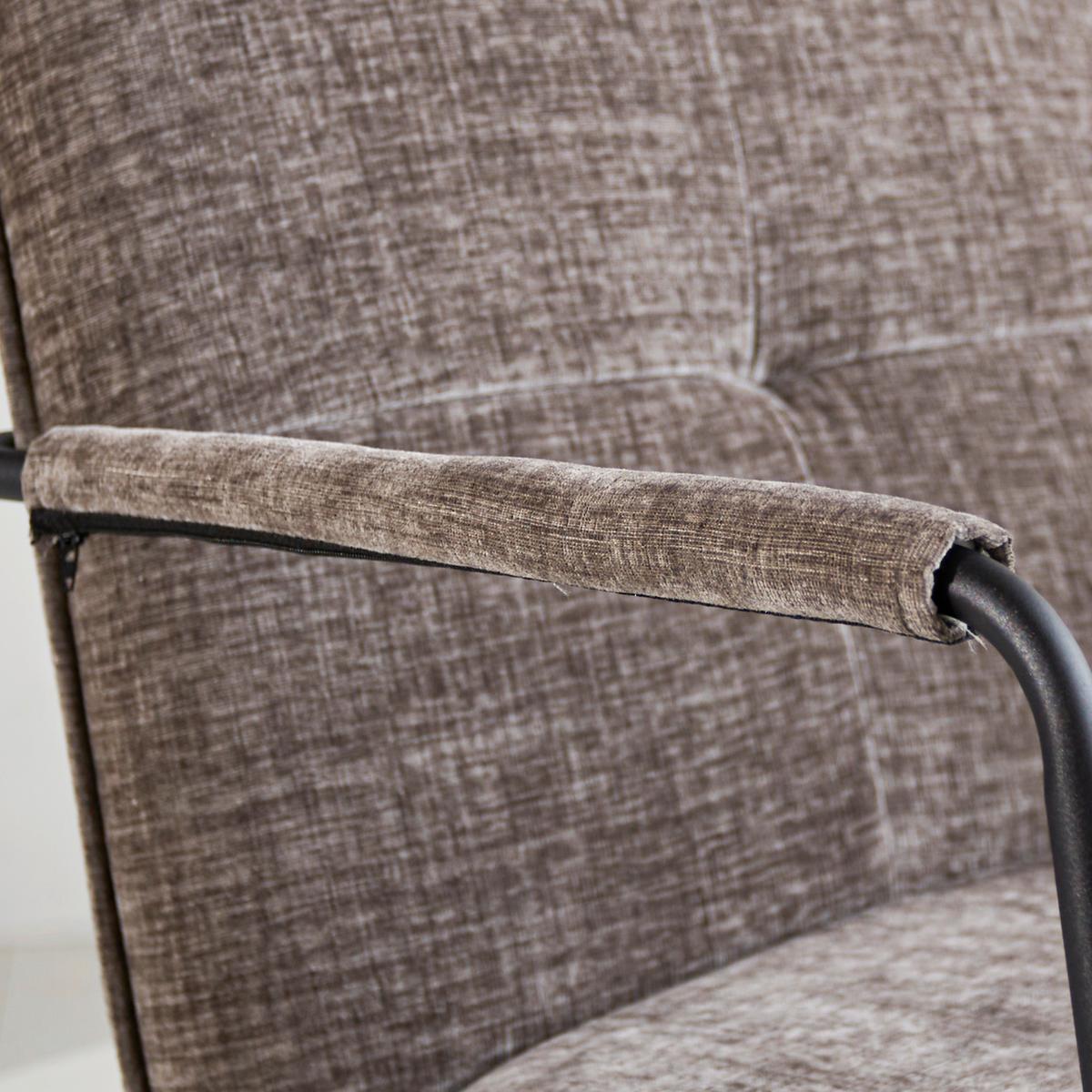 Sessel Bilbao Grau B: 65 cm - Schwarz/Grau, MODERN, Textil (65/80/68cm) - MID.YOU