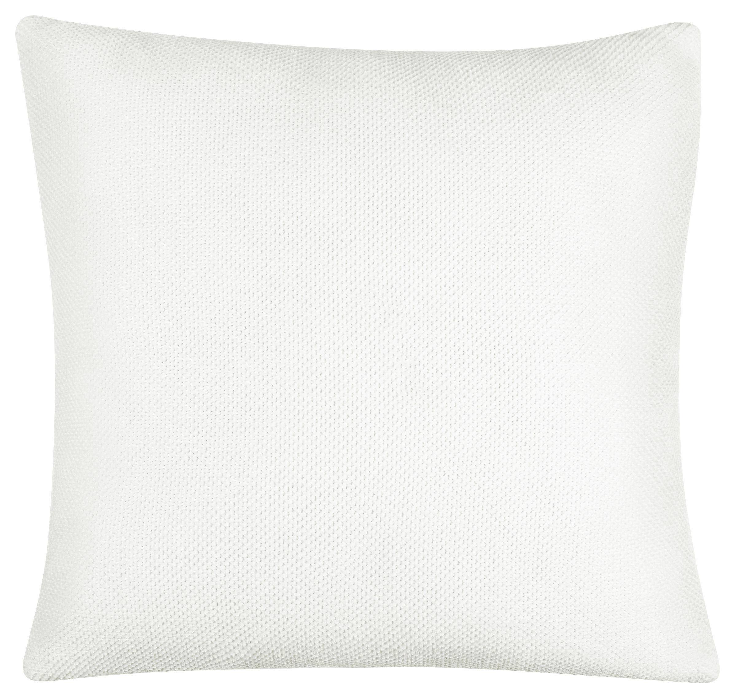 Zierkissen Nicole 45x45 cm Polyester Weiß mit Zipp - Weiß, MODERN, Textil (45/45cm) - Luca Bessoni