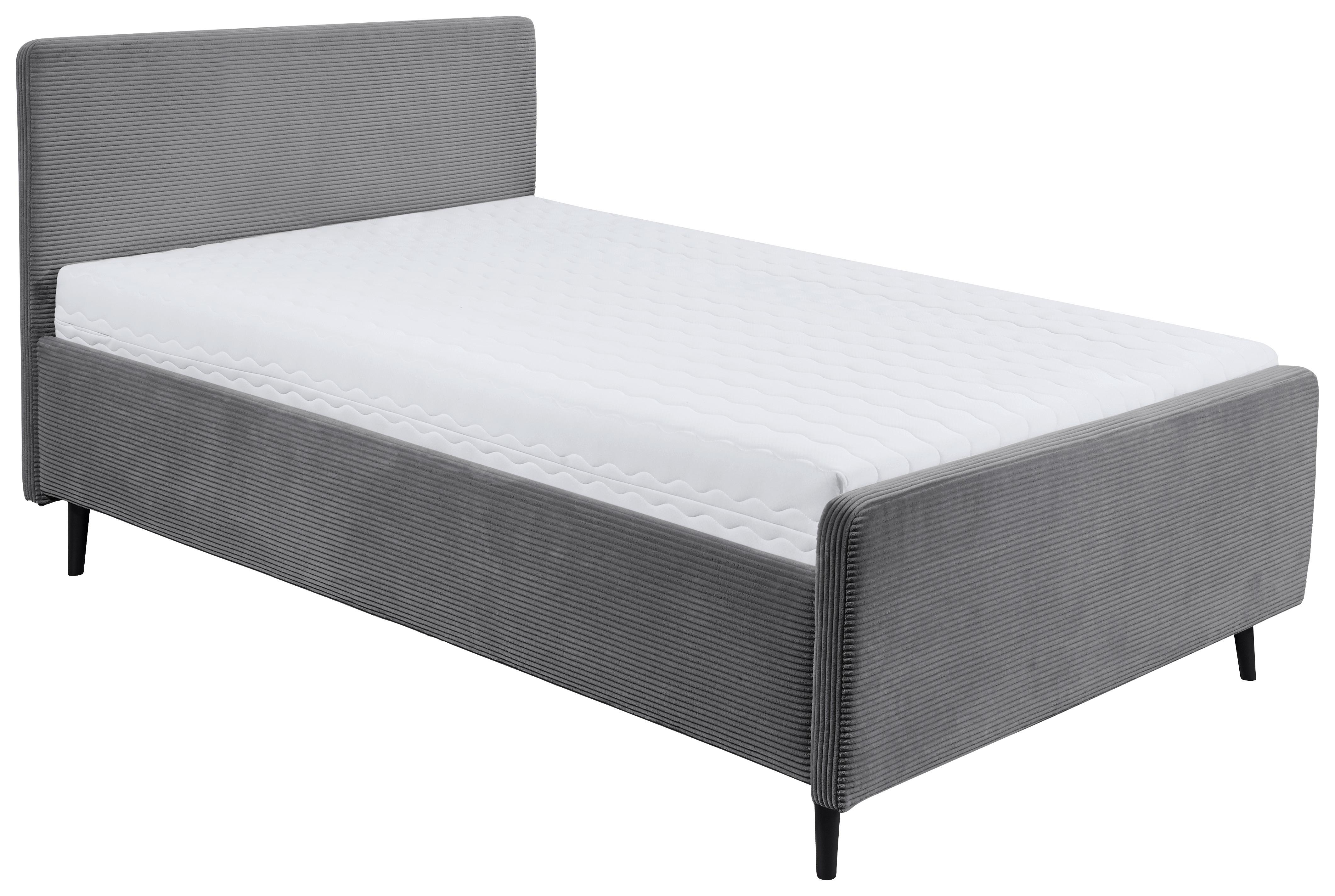 Polsterbett 140x200 Peach Dunkelgrau