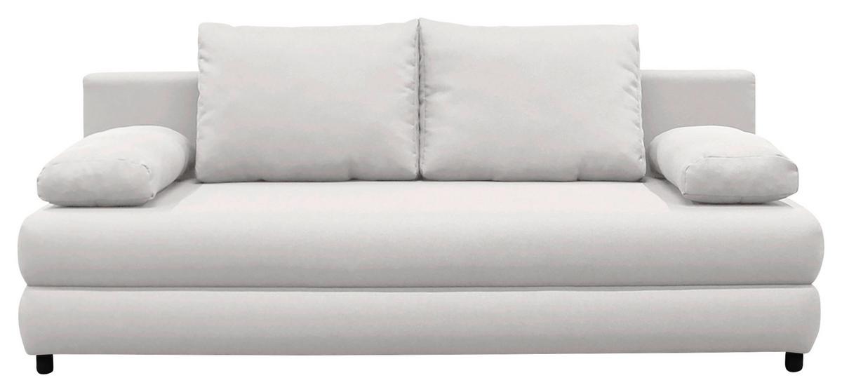 Schlafsofa Mela Weiß B: 206 cm - Schwarz/Weiß, Design, Textil (206/87/88cm) - P & B