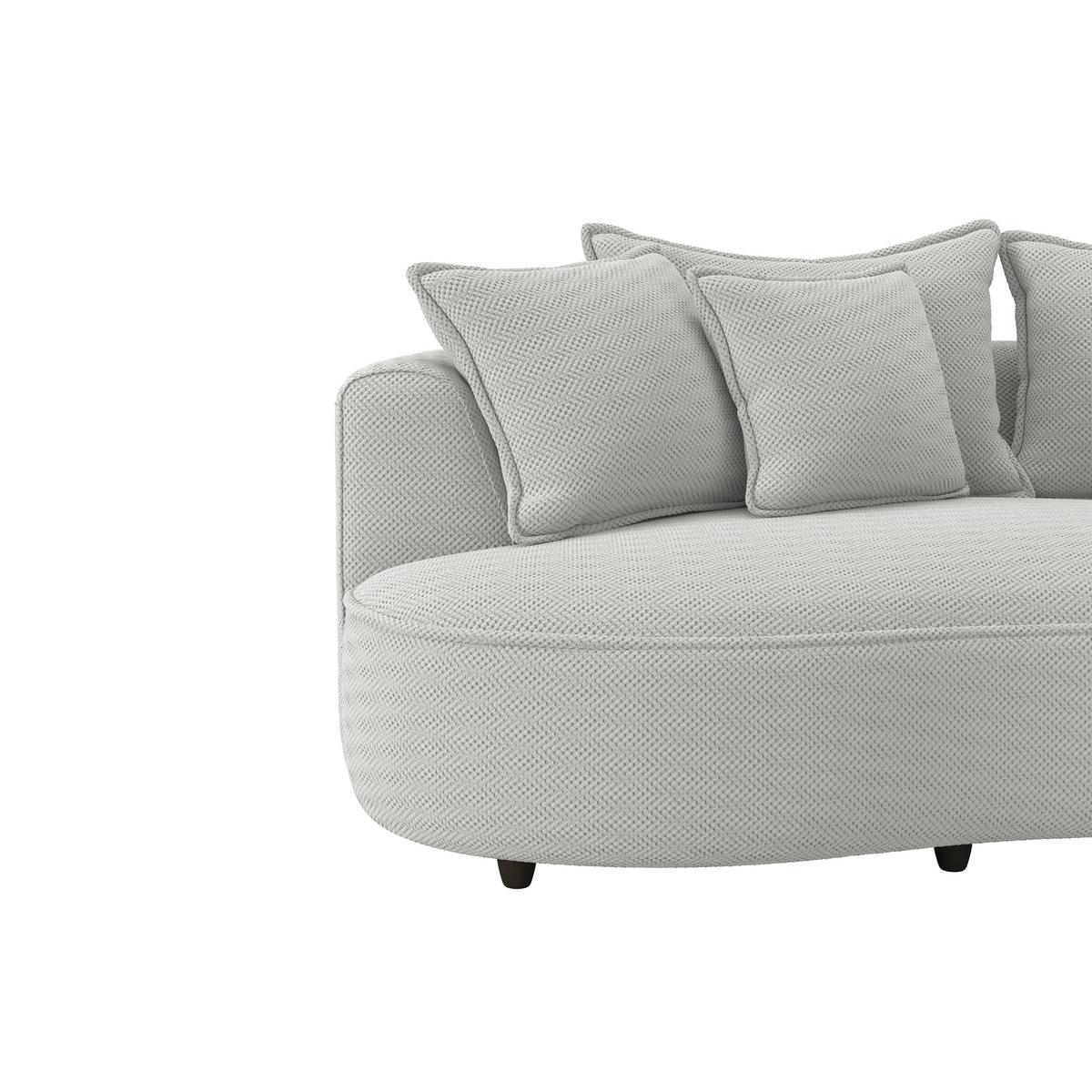 Ecksofa Levi - Beige/Schwarz, MODERN, Textil (287/168cm)
