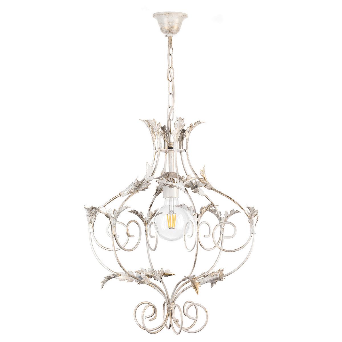 Hängeleuchte 1735/Sa - Weiß, KONVENTIONELL, Metall (45/105cm)