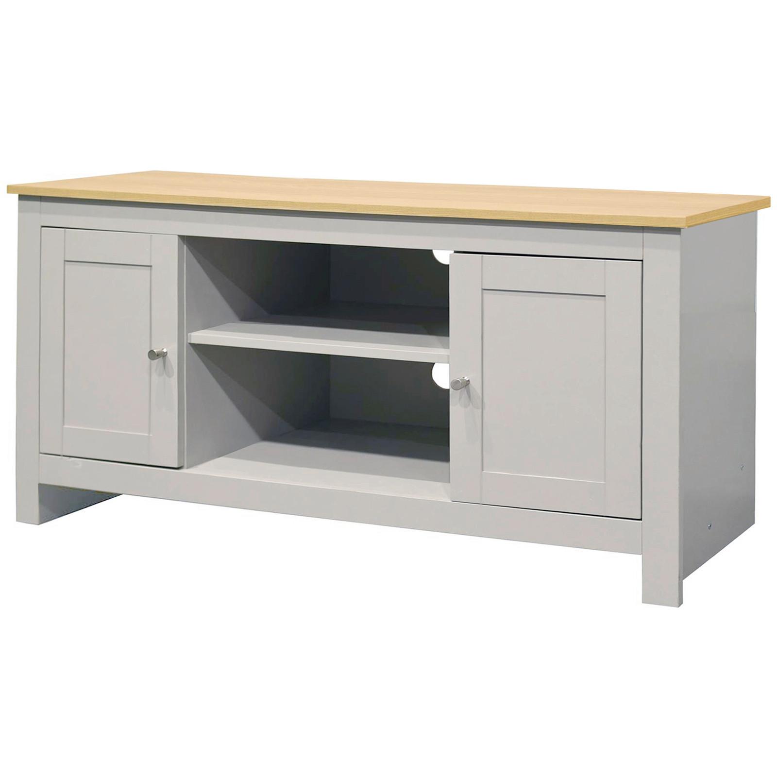 Lowboard Emerald Grau Naturfarben B: 120 cm - Naturfarben/Grau, Design, Holzwerkstoff (120/58/39cm) - MID.YOU