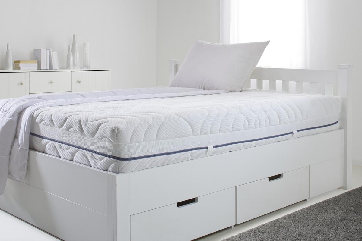 Matrac z PUR peny WAVE 90x200 cm,H3/H4,V:27cm - biela, textil (90/200cm) - Bessagi Home