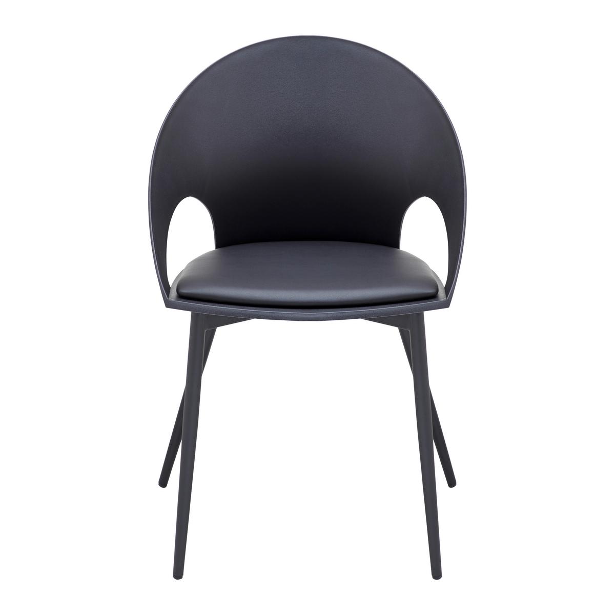 Jedálenská stolička DORI čierna - čierna, Modern, kov/textil (51,5/79/48,5cm) - Bessagi Home