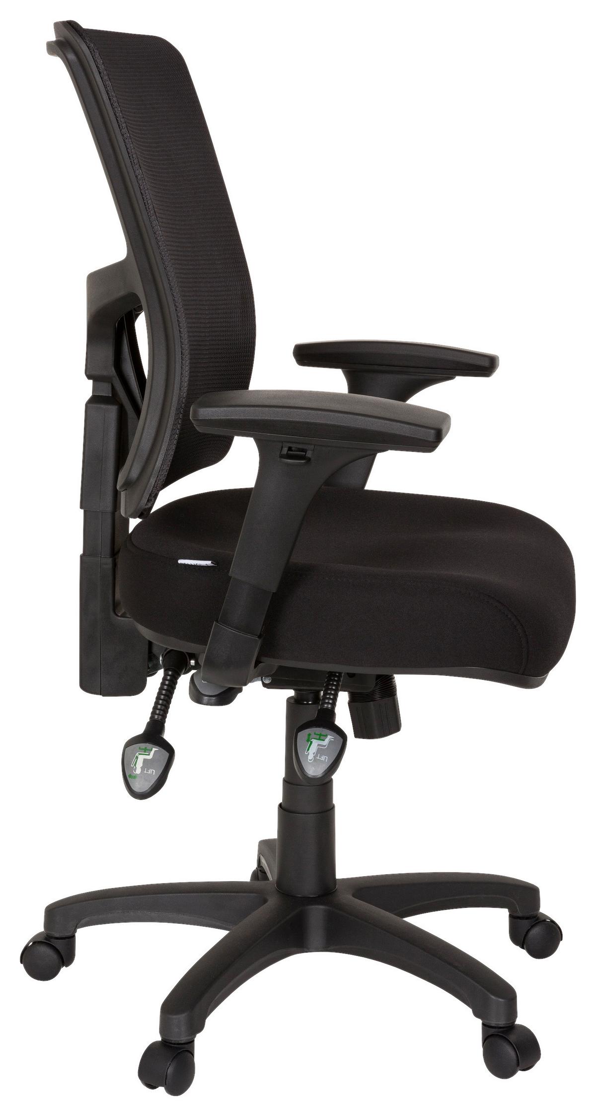 Drehstuhl Impact Pro Schwarz - Schwarz, MODERN, Kunststoff/Textil (71/116/62cm) - MID.YOU