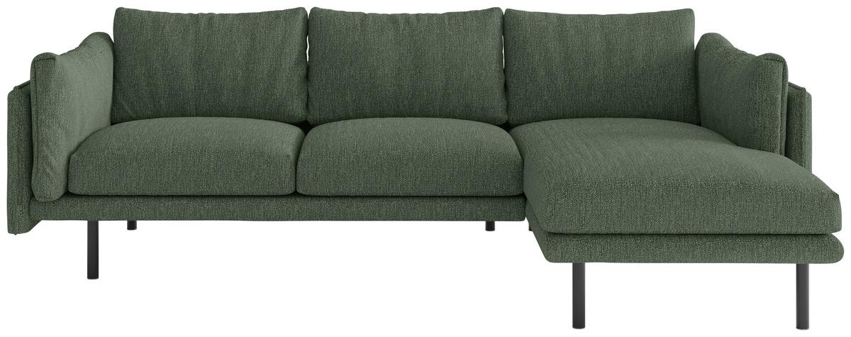 Ecksofa Salama - Beige/Schwarz, Design, Textil (268/160/100cm) - Livetastic