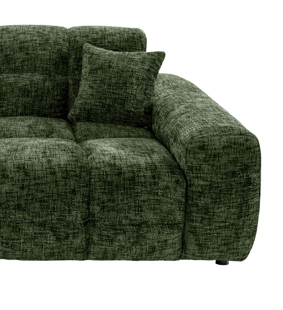 Viersitzer-Sofa Bosco, Dunkelgrün B: 300 cm - Waldgrün/Schwarz, MODERN, Textil (300/87/120cm) - Livetastic