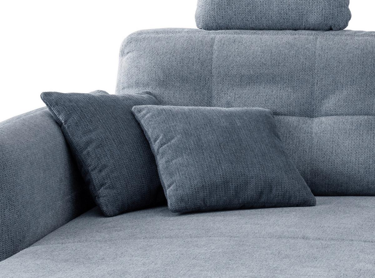 Ecksofa Brizzini Hellblau S: 176/250-280 cm - Blau/Schwarz, MODERN, Holz/Textil (176/250-280cm) - Livetastic