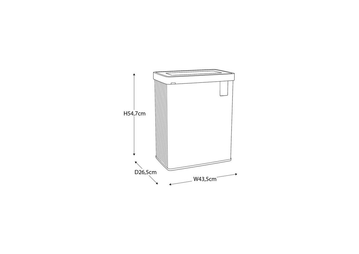 Odpadkový kôš VERTO RECYCLE - sivá, Basics, plast (26.5/54.7/43.5cm)