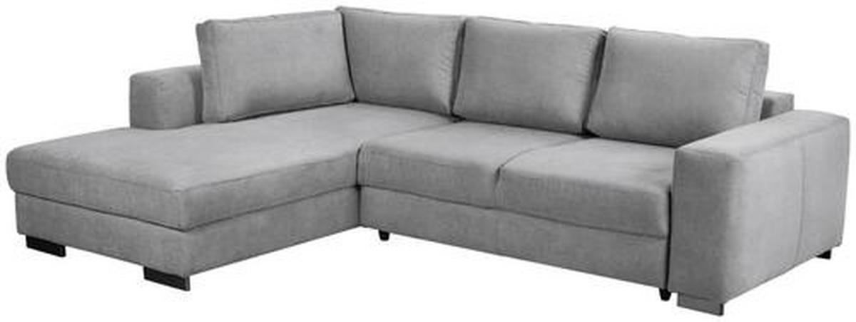 Ecksofa mit Schlaffunktion Olifant, Webstoff - Hellgrau, MODERN, Holz (203/68/283cm) - Ondega