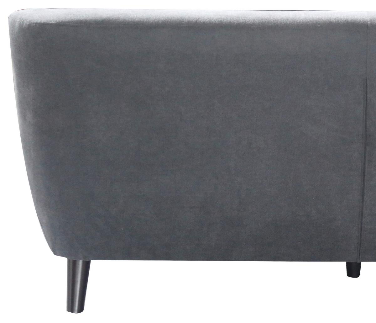 Dreisitzer-sofa Monaco, Mikrofaser - Dunkelgrau/Schwarz, MODERN, Textil (181/82/85cm) - Luca Bessoni