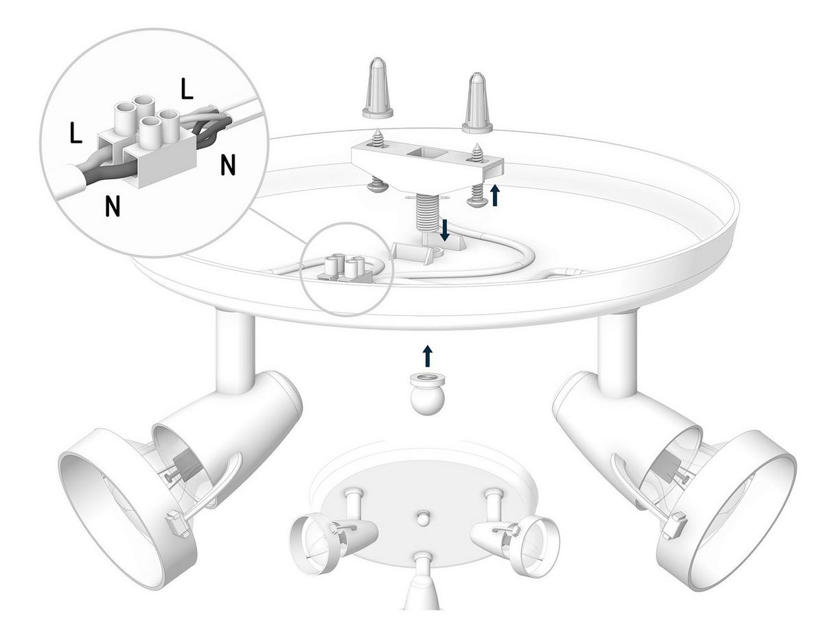 Kinderdeckenleuchte 5244422 Blume - Rosa/Weiß, Basics, Holzwerkstoff/Kunststoff (39/33/16cm)