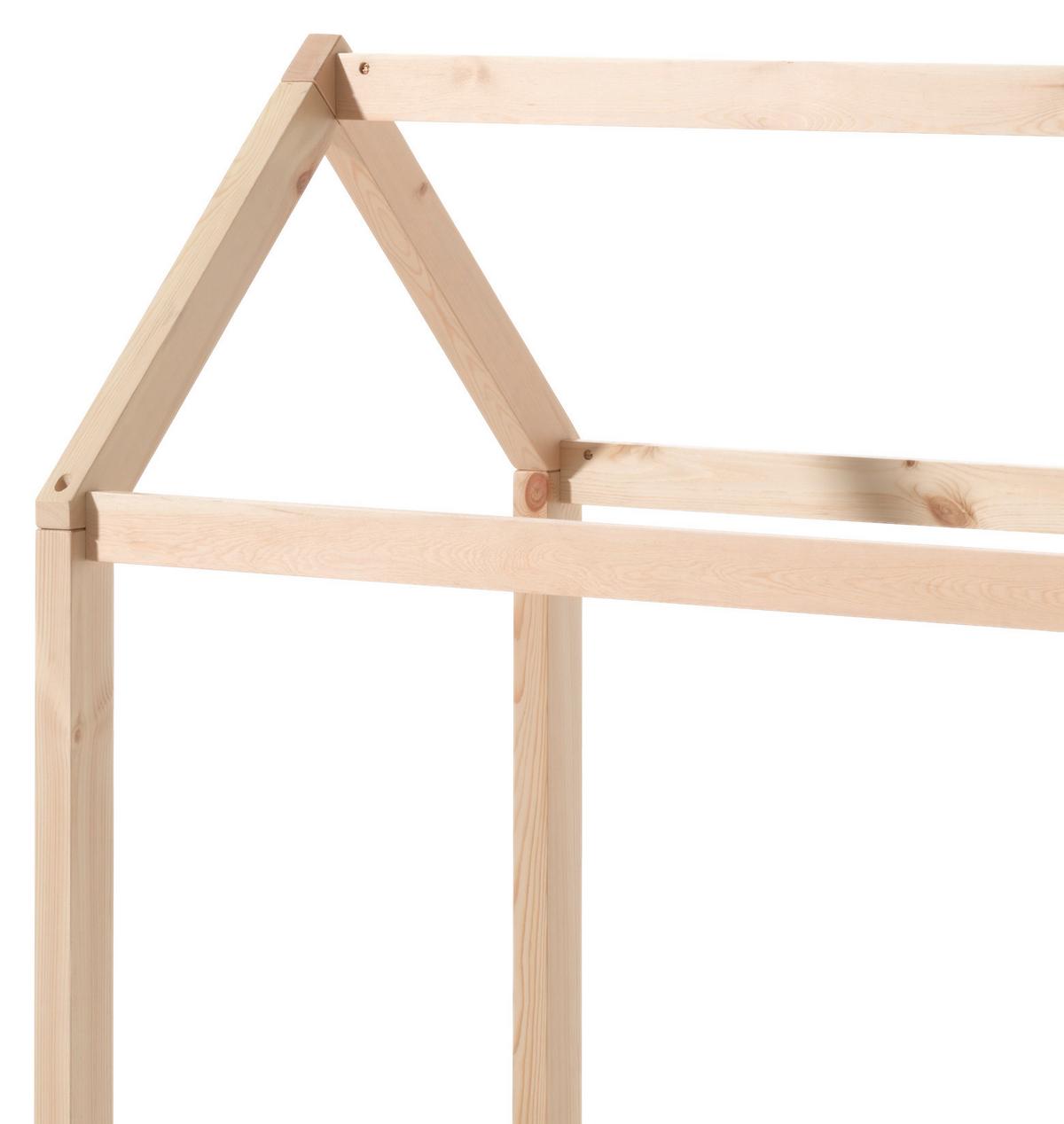 Hausbett Cabane 70x140 Cm Kiefer Natur Echtholz - Naturfarben, MODERN, Holz (70/140cm) - Vipack