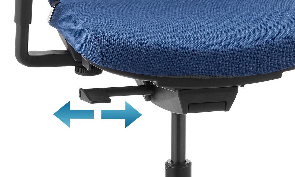 DREHSTUHL Skandis Pro Blau B: 71cm - Blau/Schwarz, MODERN, Kunststoff/Textil (71/131/66cm) - MID.YOU