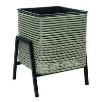 Virágkaspó Marlisa - fekete/zöld, Konventionell, műanyag/fém (31/27/37cm) - Luca Bessoni