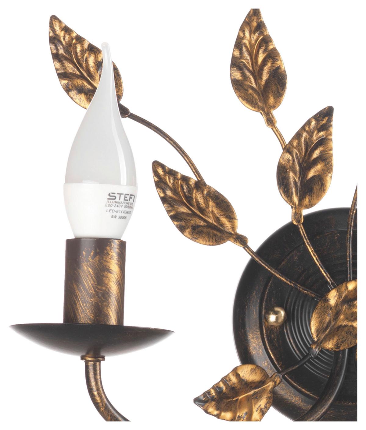Wandleuchte Collana Bronzefarben L: 36 cm - Bronzefarben, KONVENTIONELL, Metall (36/16/42cm)