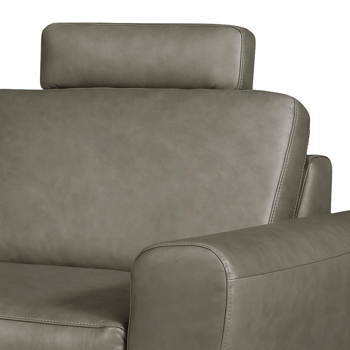 Ecksofa Spring Schwarz Chrom S: 250x273 cm - Chromfarben/Grau, Design, Leder (250/273cm) - Livetastic