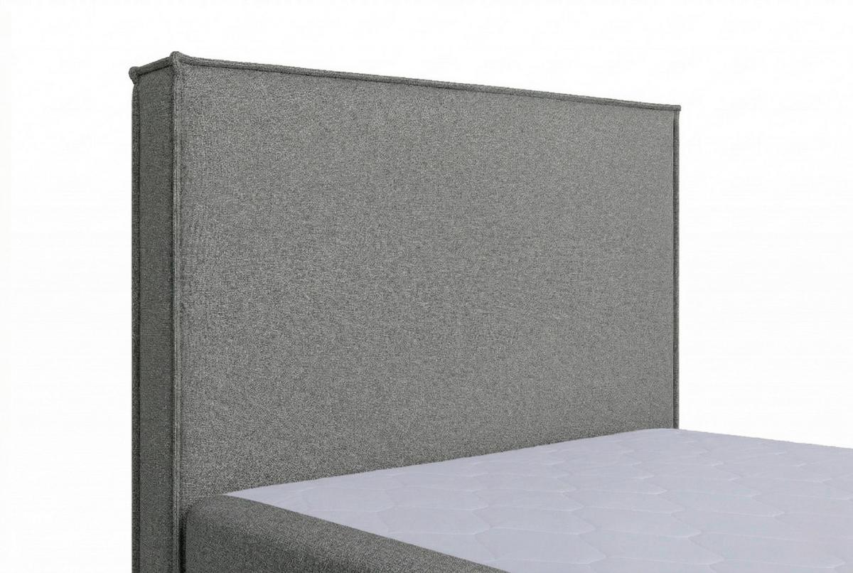 Boxspringbett Naxos 100x200 Soul 2 Grau - Schwarz/Grau, MODERN, Holzwerkstoff/Textil (100/200cm)