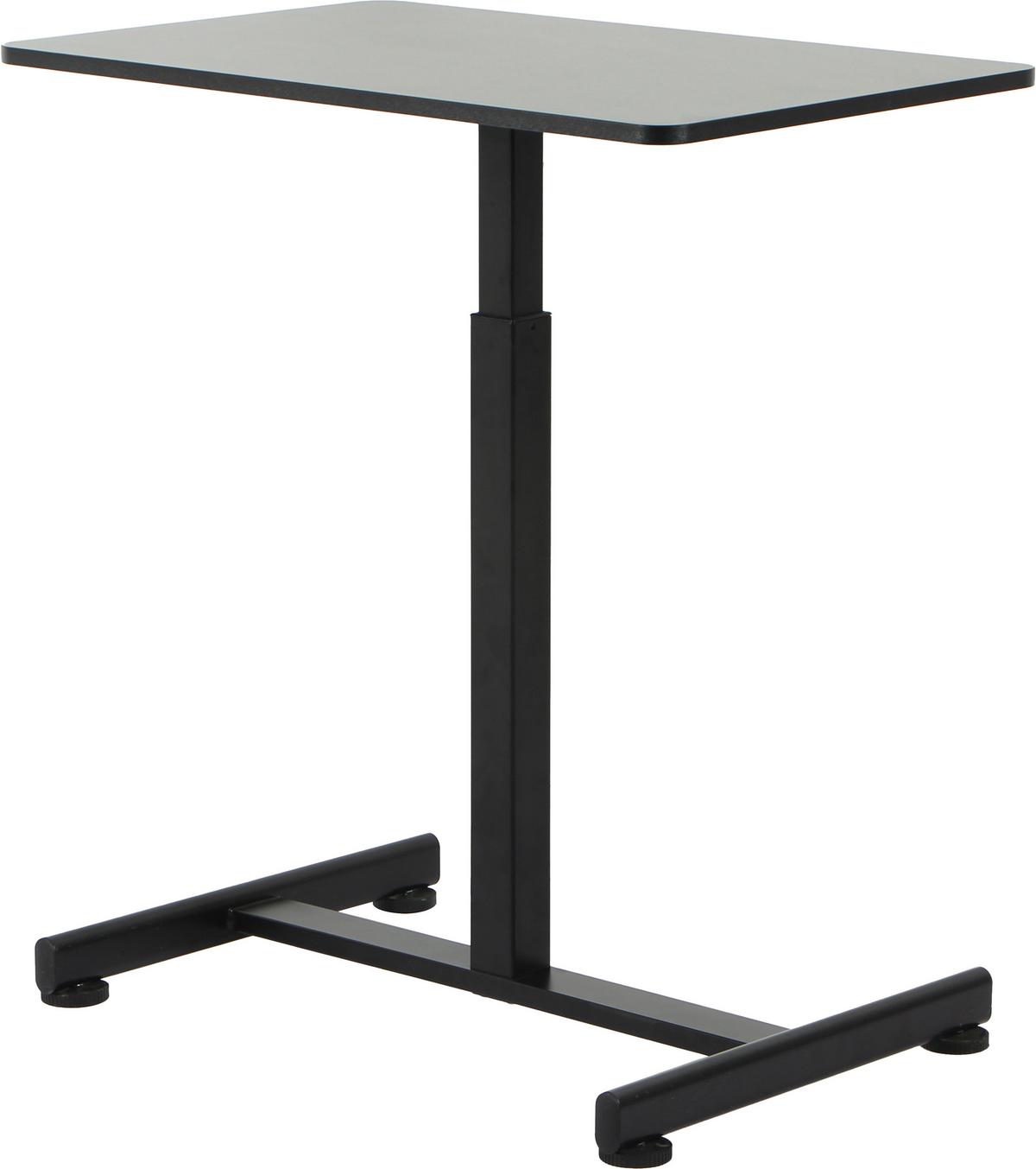 PÍSACÍ STÔL DANNY - čierna, Modern, kov/kompozitné drevo (75/48/75-110cm) - Mömax