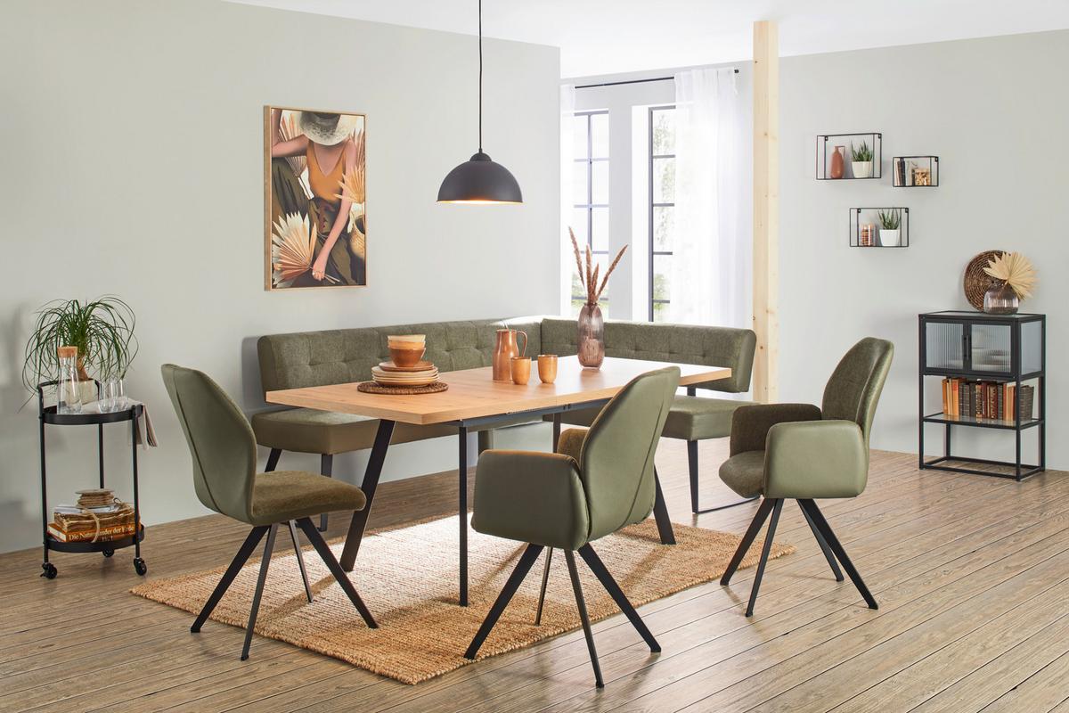 ŽIDLE S PODRUČKAMI STORM - černá/zelená, Moderní, kov/textil (57/96,5/63cm) - Premium Living