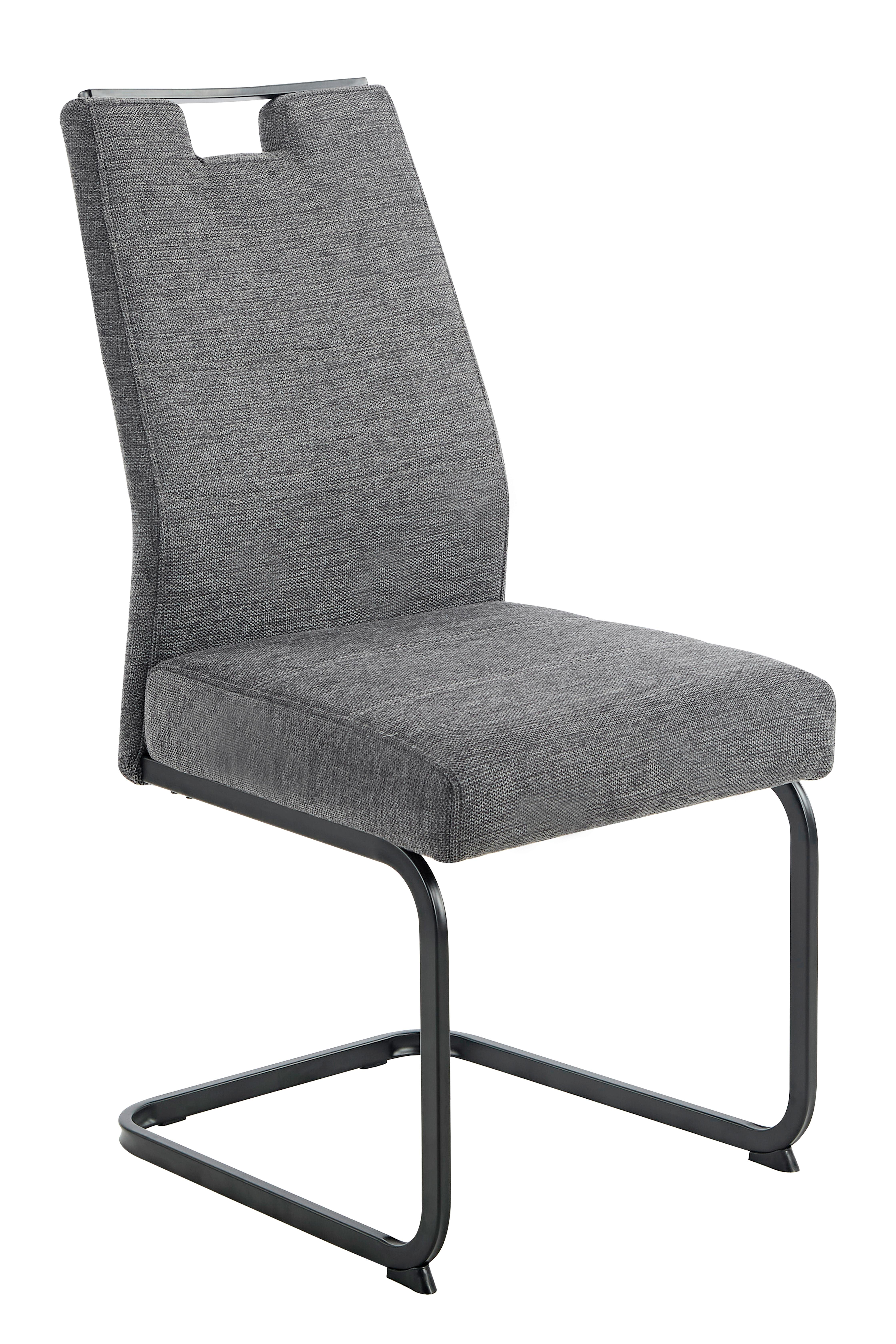 SCHWINGSTUHL KERSTIN II S - Anthrazit/Schwarz, MODERN, Textil/Metall (47/100/64cm) - P & B