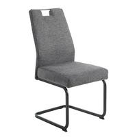 SCHWINGSTUHL KERSTIN II S - Anthrazit/Schwarz, MODERN, Textil/Metall (47/100/64cm) - P & B