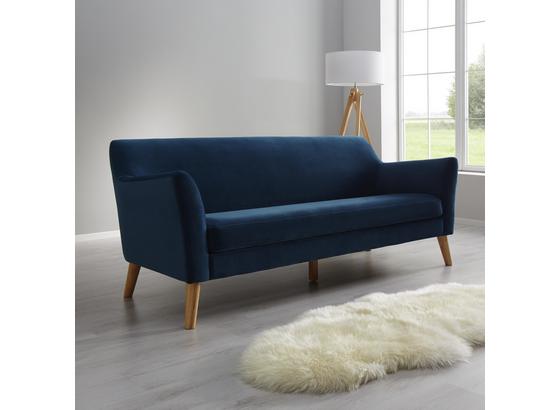 Pohovka Patrick - modrá, Moderní, dřevo/textil (200/84/84cm) - Modern Living Pohovka Patrick - modrá, Moderní, dřevo/textil (200/84/84cm) - Modern Living