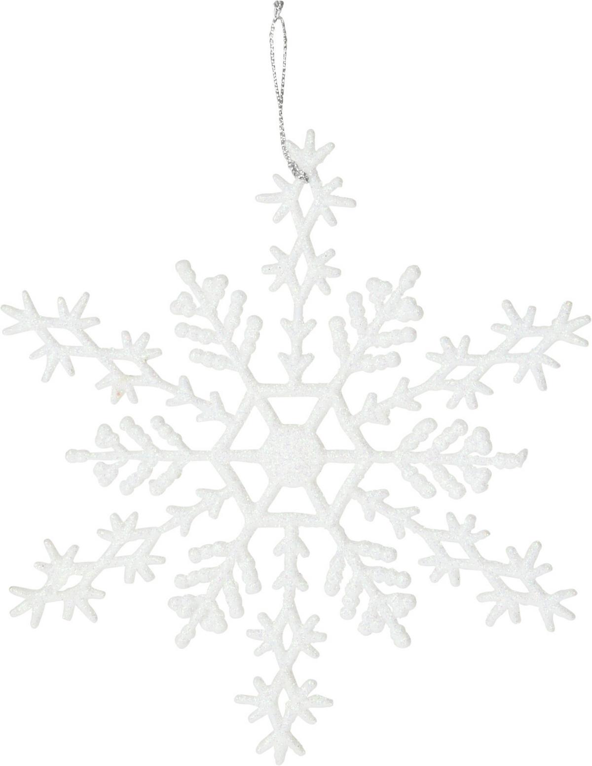 Függődísz Hópehely - műanyag (15cm)