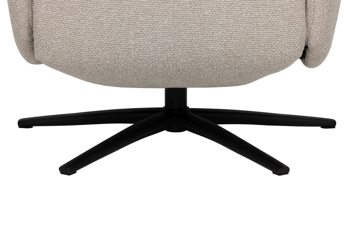 Relaxsessel Snooze Beige B: 77 Cm - Beige/Schwarz, Design, Holz/Textil (77/112/86cm) - Livetastic