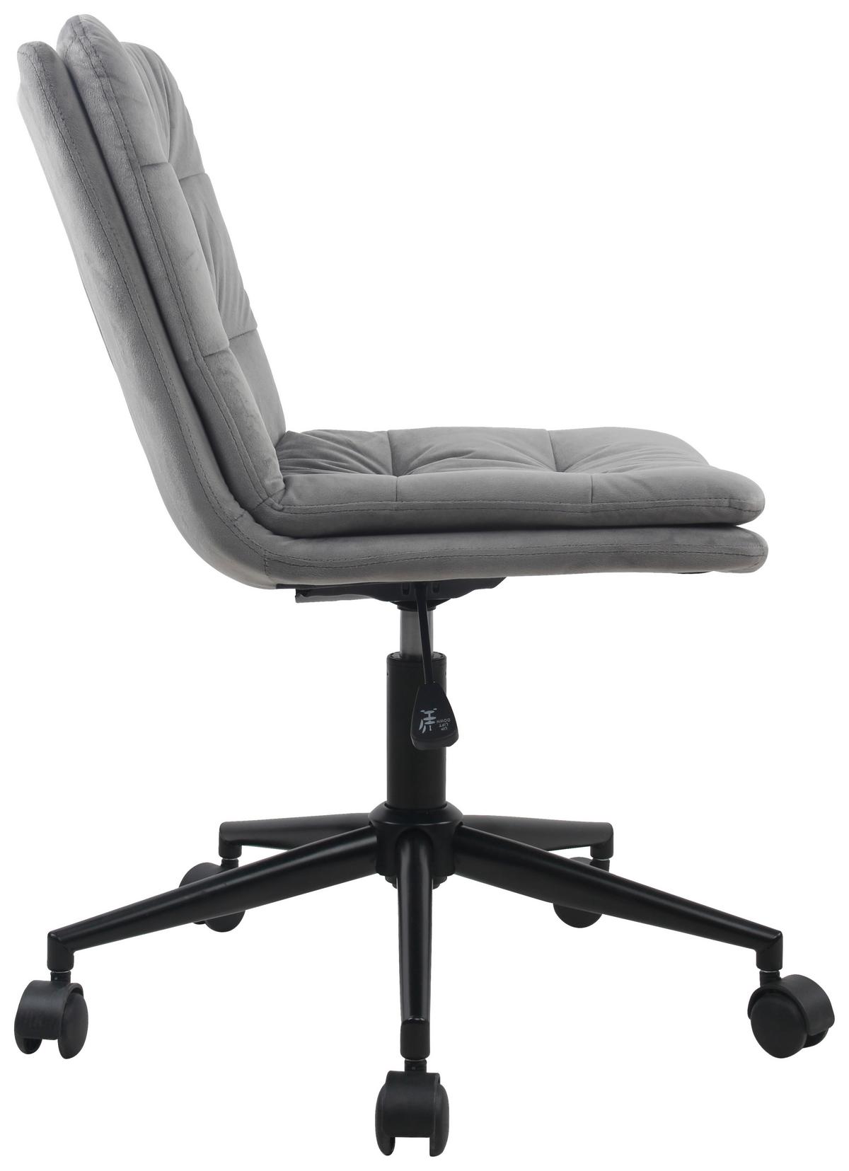 Drehstuhl Elegance - Dunkelgrau/Schwarz, MODERN, Kunststoff/Textil (42/98/45cm) - MID.YOU