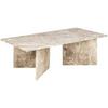 Couchtisch Vega Creme B: 70 Cm - Creme, Design, Stein (140/70/42cm) - Livetastic